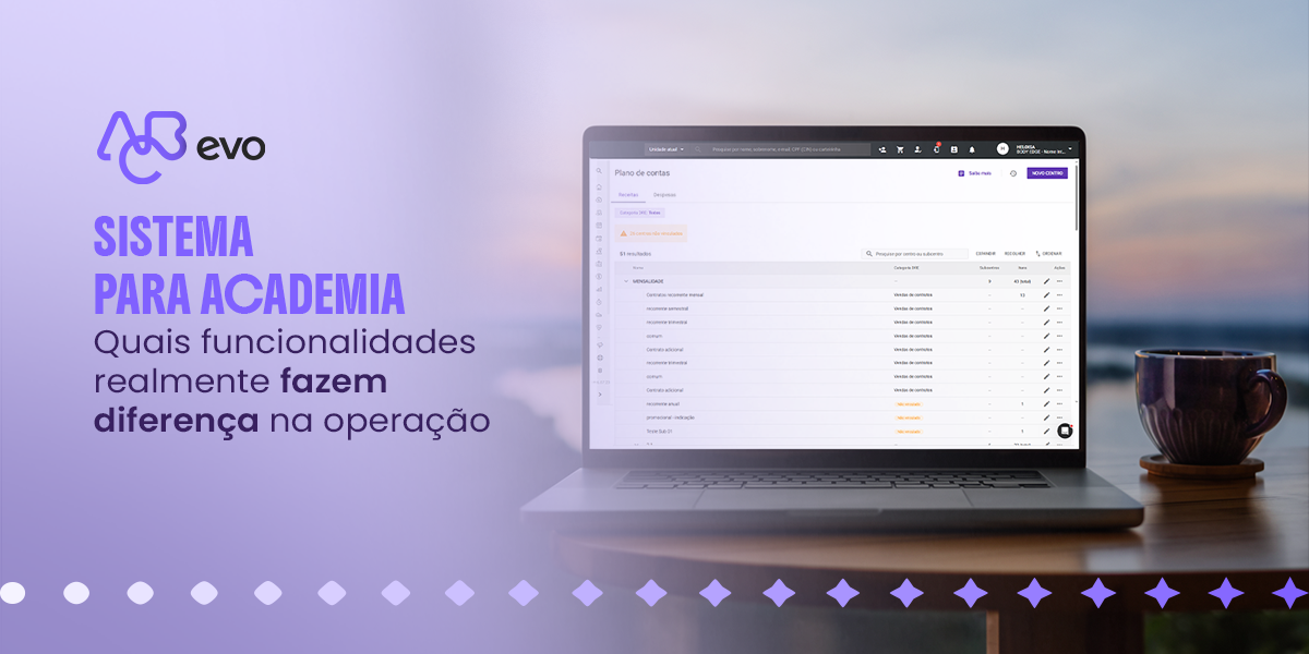 Sistema para academia com funcionalidades de gestão